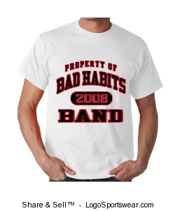 BAD HABITS BAND T-SHIRT Design Zoom